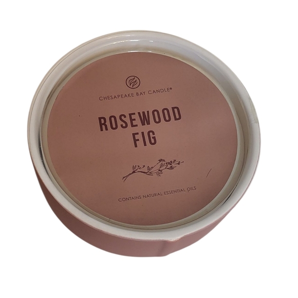 Chesapeake Bay Rosewood Fig Candle - Soft Pink - Picture 2 of 4